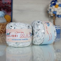 Колибри макси королевские пайетки - 013 (белый с голографич.пайет.(цветок))