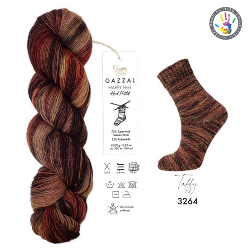 HAPPY FEET (Gazzal) - 3264 (коричневый принт)