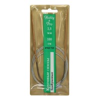 942725 Спицы  круговые бамбук с метал.тросиком 100см, 2,5мм Hobby&amp;Pro