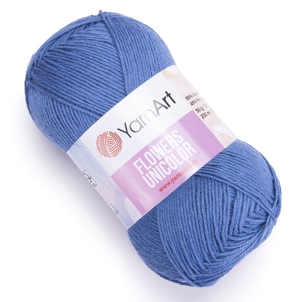 Flowers Unicolor YarnArt - 743 (джинсовый)