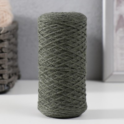 Шнур для вязания без сердечника 70% хлопок, 30% полиэстер 1мм 200м/65±10гр (32-хаки)