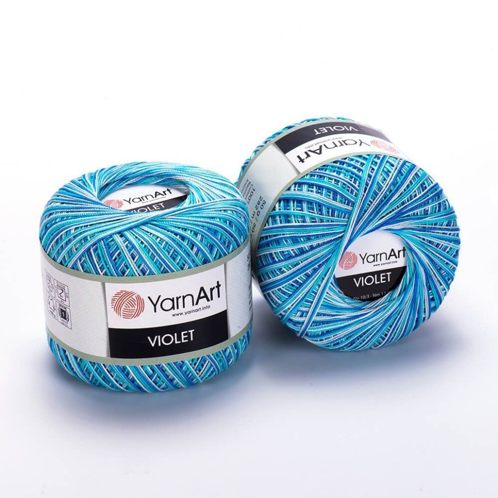 VIOLET MELANGE (YarnArt) - 510 (голубой/бирюза)