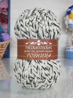 Ровница 100 г Рассказовская - 07 (бел/сер/черн меланж)