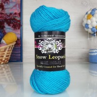 Белый леопард - 318 (бирюза)