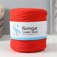 Трикотажная пряжа вторичная 90% хлопок,10% п/э, 100м/450±50 гр (морковно красный)