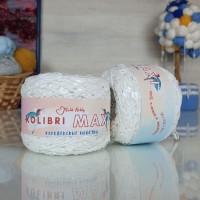 Колибри макси королевские пайетки - 015 (белый с белыми пайет.)