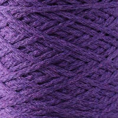 Шнур для вязания без сердечника 70% хлопок, 30% полиэстер 1мм 200м/65±10гр (34-фиолетовый)