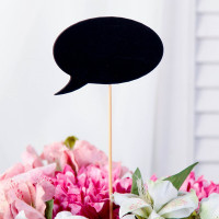 Топпер меловой круглый, 10 х 7 см (10 шт.)