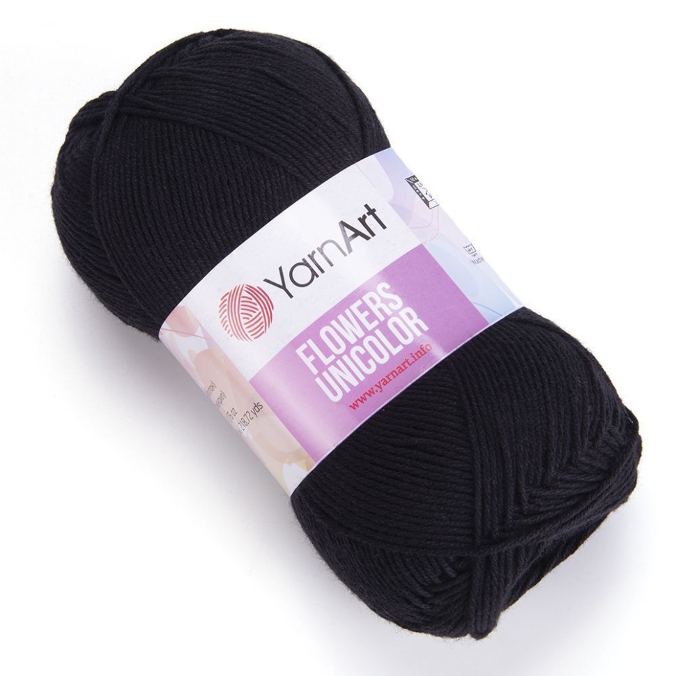 Flowers Unicolor YarnArt - 746 (чёрный)