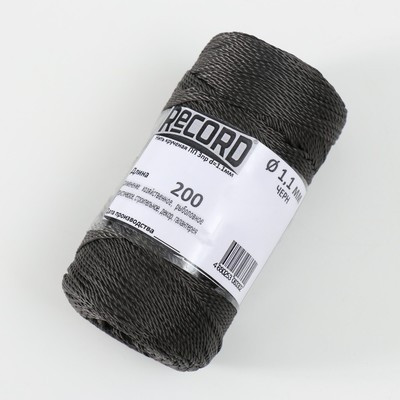 Нить кручёная 3-х прядная полипропиленовая, d=1,1 мм 200 м (набор 2 шт. желт,черн)