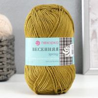 Пряжа &quot;Весенняя&quot; 100% мерсеризованный хлопок 250м/100гр (1055-Св.табак)