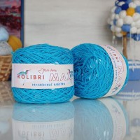 Колибри макси королевские пайетки - 172 (бирюзовый с прозрачными пайетками)