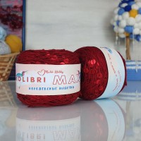 Колибри макси королевские пайетки - 036 (красный с красн. матовыми  пайеткам)