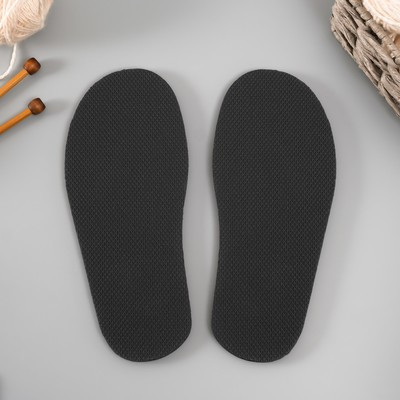 Подошва для вязания обуви "Эва" размер "39", толщина 7 (±0,5) мм, чёрный