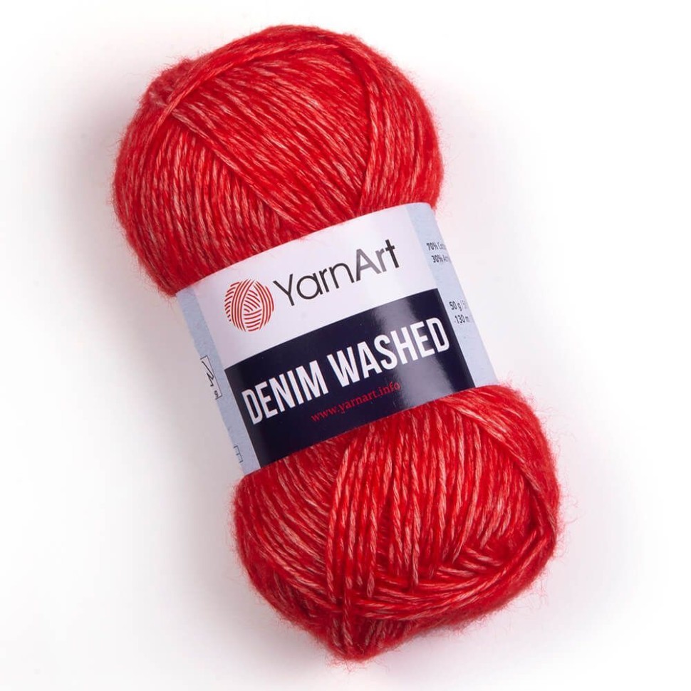Пряжа Denim Washed (YarnArt) - 919 (красный меланж)