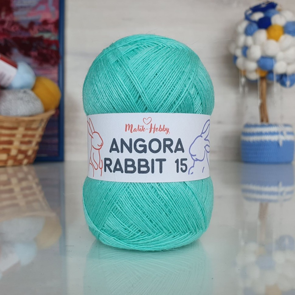 Angora Rabbit 15 - 096 (зеленая бирюза)