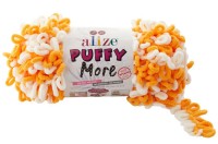 Puffy MORE (Alize) - 6360 (белый/желтый)