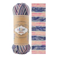 SUPERWASH ARTISAN ALIZE - 9004 (тем.синий принт)