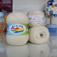 Набор Пух кролика + пайетки - 37 (260+175) (молочный с прозрачными пайетками)