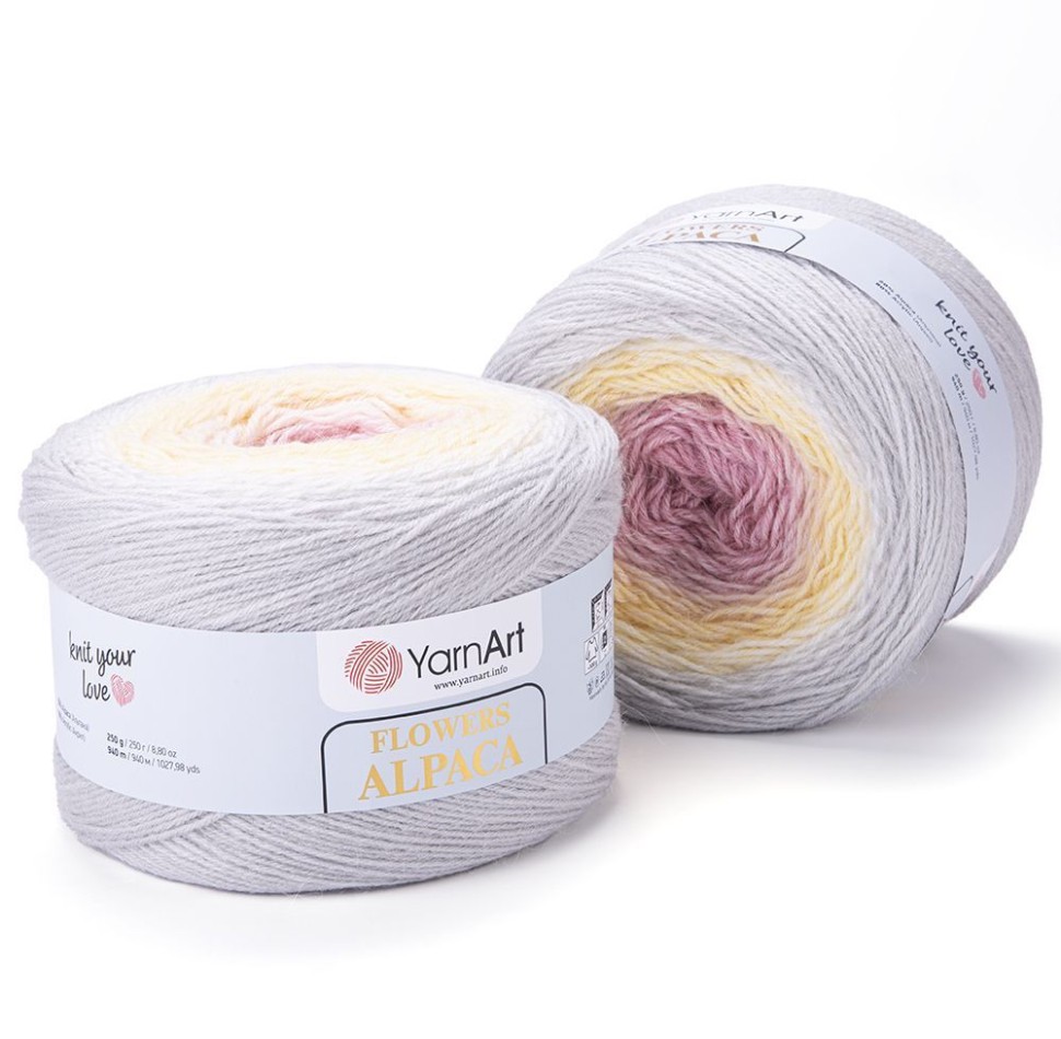 Flowers Alpaca YarArt - 404 (св. серый)