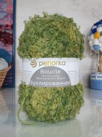 Буклированная (Пехорка) - 1018 (меланж св.горох/тем.зел./корич)