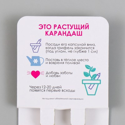 Растущие подарочные карандаши mini "Мята и Паприка" набор 2 шт