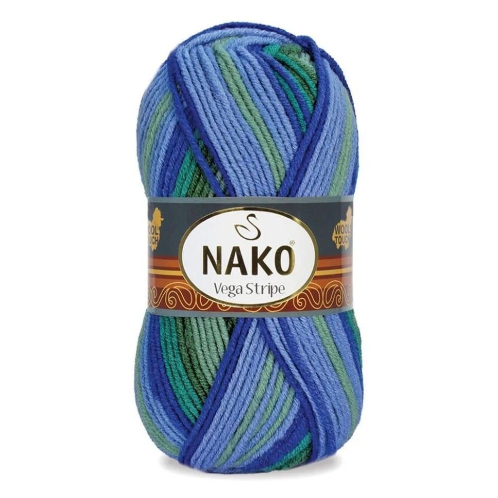 Vega Stripe, Nako - 83600 (мята/петроль/синий)