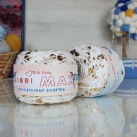 Колибри макси королевские пайетки - 022 (кремовый с золотыми пайет.)