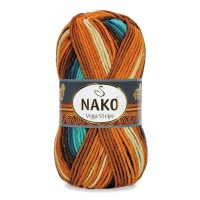 Vega Stripe, Nako - 83601 (коричневый/оранжевый/нефрит)