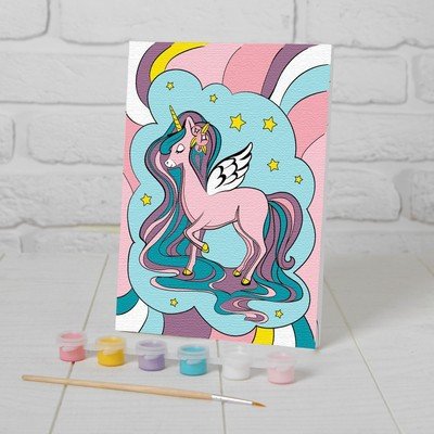 Картина по номерам «Милый единорог» 21 × 15 см Картина по номерам «Милый единорог» 21 × 15 см