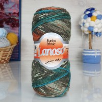 Bonito ethnic Lanoso - 1201 (бирюз/рыжий)