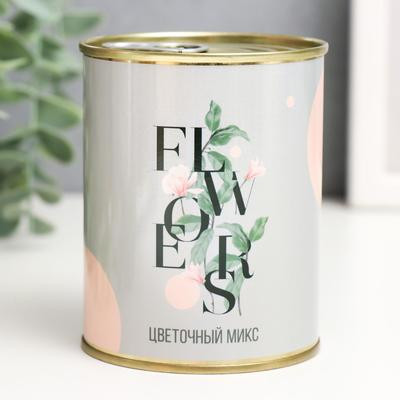 Растущий подарок травка "FLOWERS" (цветочный микс)