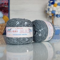 Колибри макси королевские пайетки - 180 (серый с прозрачными пайетками)