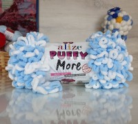 Puffy MORE (Alize) - 6512 (голубой/белый)