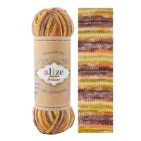 SUPERWASH ARTISAN ALIZE - 9006 (желт/корич принт)