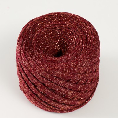 Шнур Риббон с люрексом 85м/170±5 гр (Вишня, люрекс: Медь) Шнур Риббон с люрексом 85м/170±5 гр (Вишня, люрекс: Медь)