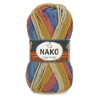 Vega Stripe, Nako - 83602 (коралл/горчица/джинс)