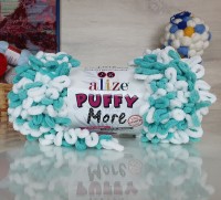 Puffy MORE (Alize) - 6513 (мятный/белый)