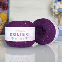 Колибри мини - 003 (фиолетовый с золотыми пайетками)