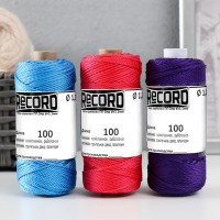 Нить крученая ПП 3пр d=1.1мм (100, син, фиол, крас, Ц4&quot;набор)