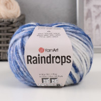 Пряжа &quot;Raindrops&quot; 18% шерсть, 35% полиамид, 47% акрил 115м/50гр (2907 синий меланж)