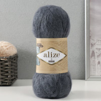 Пряжа &quot;3 Season&quot; 51% акрил, 25% мохер, 24% шерсть 500м/100гр (87-угольно-серый)