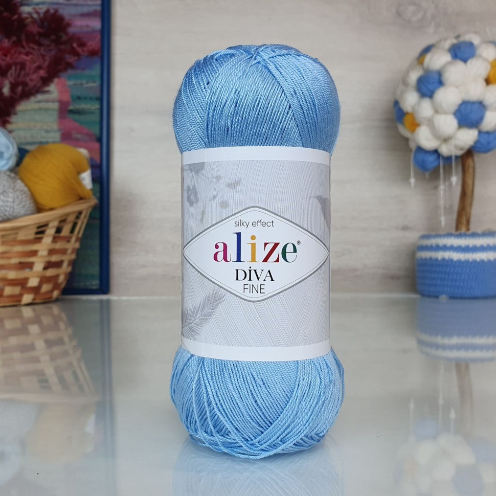 DIVA FINE ALIZE - 350 (голубой)