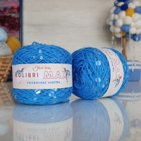 Колибри макси королевские пайетки - 196 (голубой с прозрачными пайетками)