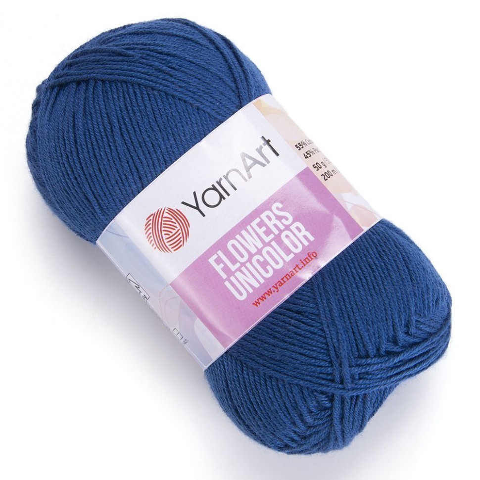 Flowers Unicolor YarnArt - 756 (тем.джинсовый)