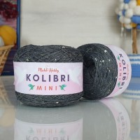 Колибри мини - 018 (т.серый меланж с золотыми пайетками)