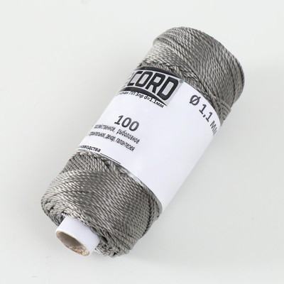 Нить крученая ПП 3пр d=1.1мм (100, черн, сер, беж, Ц4"набор)