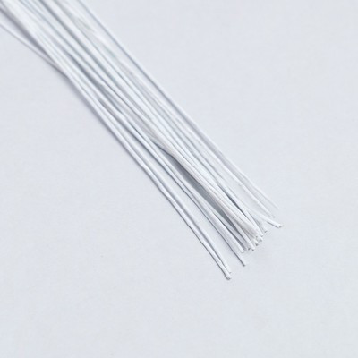 Флористическая проволока в бумажной оплётке "Белая", длина 40 см, 0,7 мм, набор 30 шт Флористическая проволока в бумажной оплётке "Белая", длина 40 см, 0,7 мм, набор 30 шт