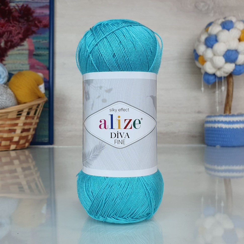 DIVA FINE ALIZE - 376 (зеленая бирюза)