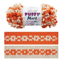 Puffy MORE (Alize) - 6538 (оранж/крем)